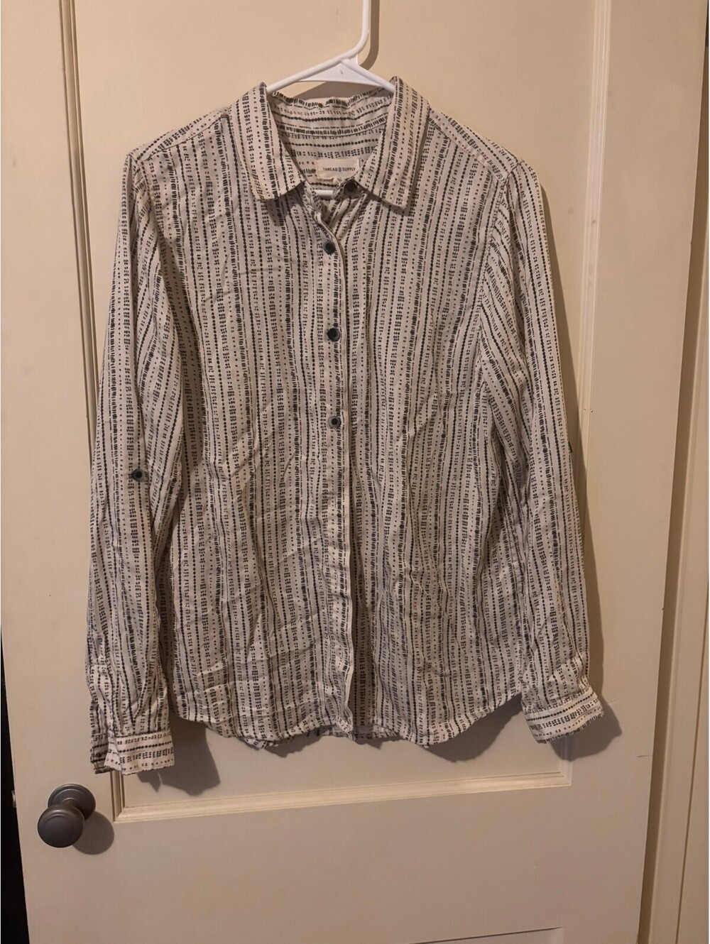Thread & Supply striped button-up shirt Large